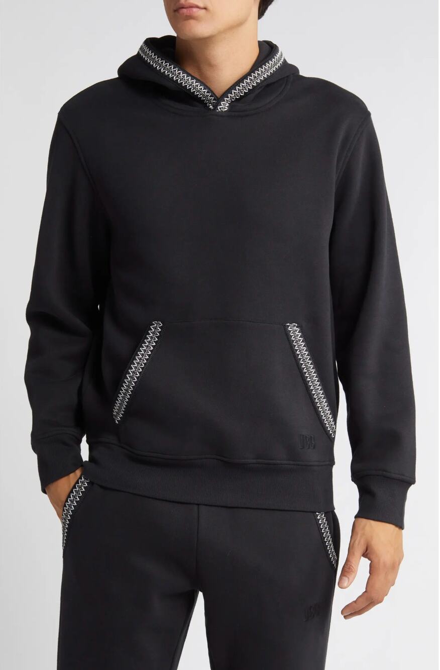 UGG Men's Tasman Pullover Hoodie Small Black Tarr Sweatshirt UGGBraid NWT